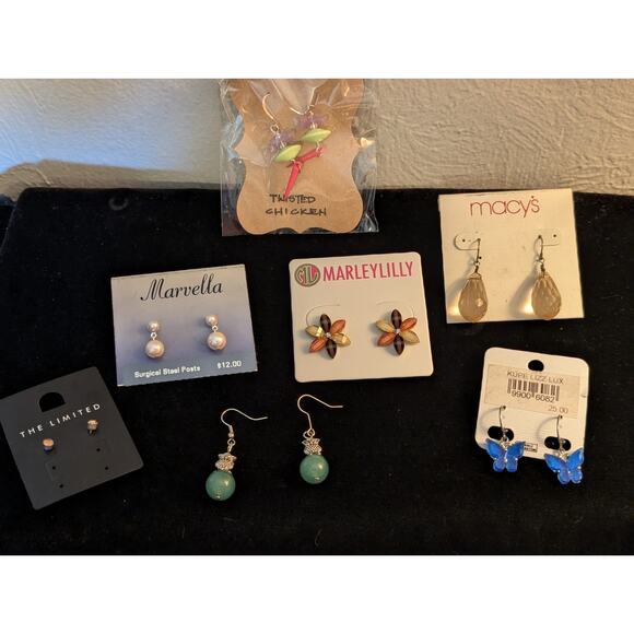 7 Pair Mixed Earring Lot - Picture 9 of 9